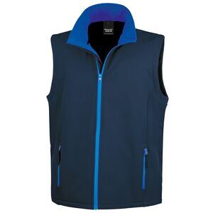 Result Mens Printable Softshell Body Warmer / Navy/Royal Blue